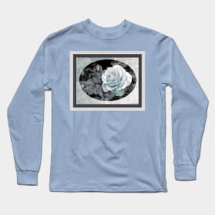 Blue-Gray Rose Long Sleeve T-Shirt